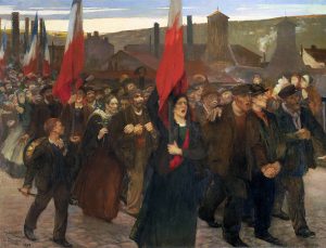 "La grève au Creusot" par Jules Adler